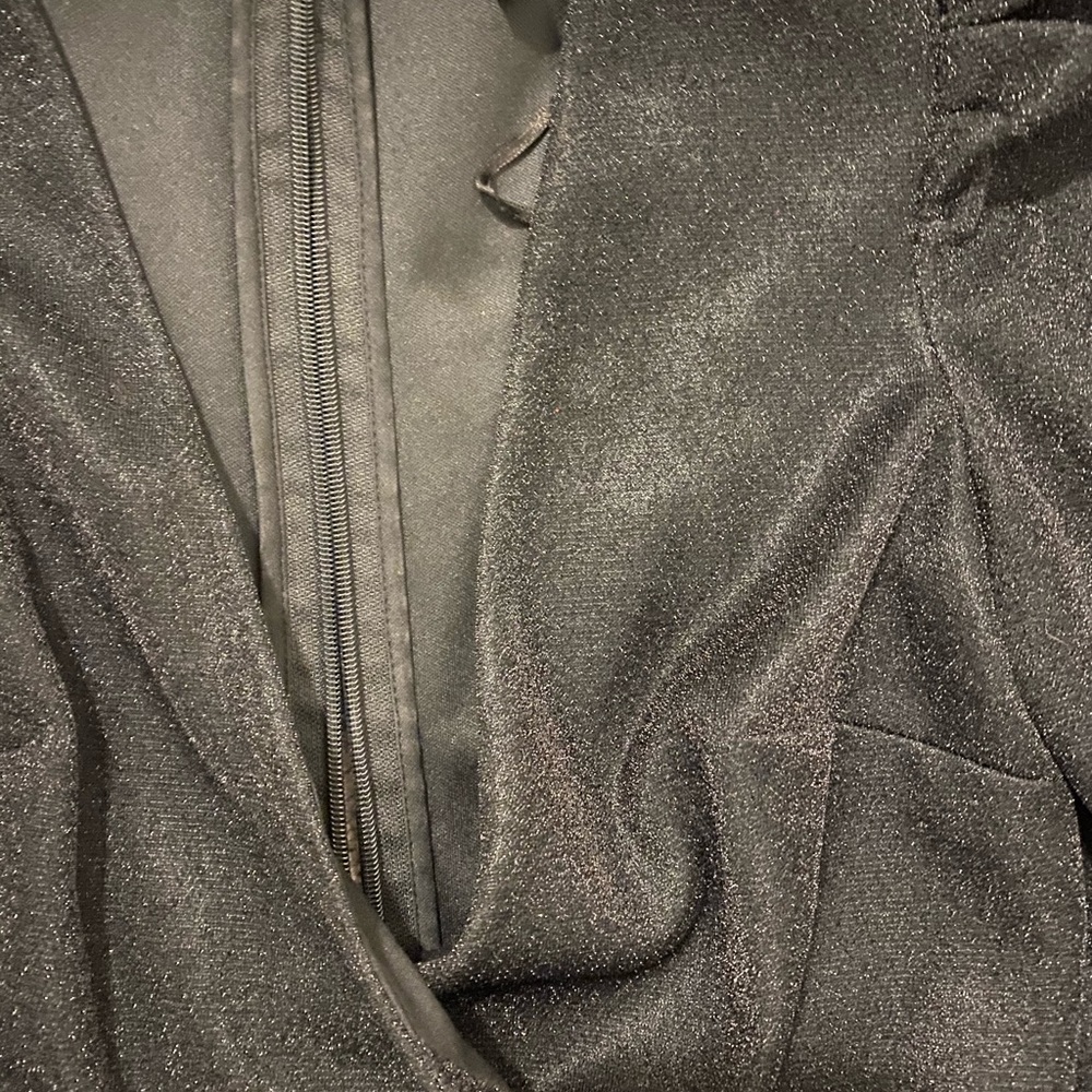 TopShop Puff Sleeve Black Sparkly Mini Dress - Picture 8 of 8